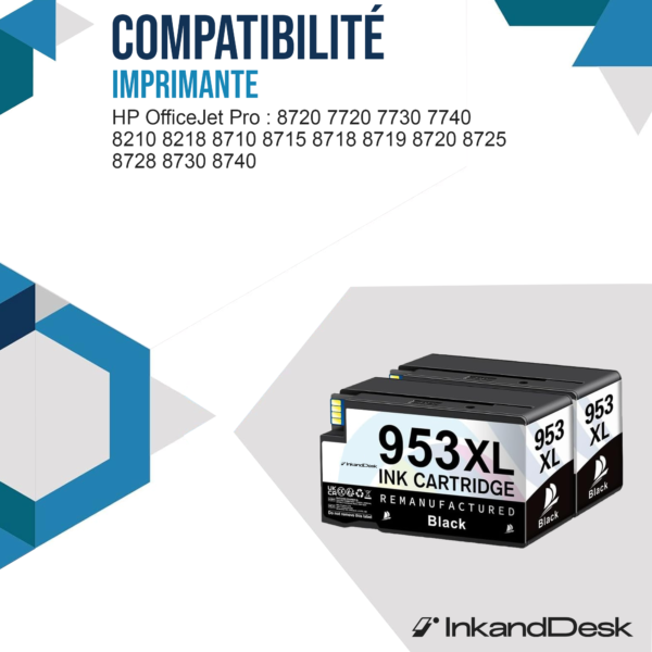 953XL Compatible PACK 2 – BLACK – Image 2