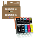 CLI571/570XL Compatible PACK 5 – COLOR + BLACK