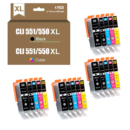 CLI551/550XL Compatible PACK 20 – COLOR + BLACK