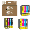 603XL Compatible PACK 12 - COLOR + BLACK